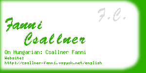 fanni csallner business card